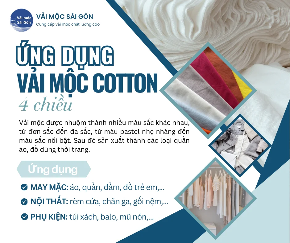 VẢI MỘC COTTON 4 CHIỀU: Chất liệu tuyệt vời cho may mặc