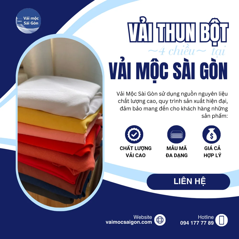 VẢI THUN BỘT 4 CHIỀU - Lựa chọn hoàn hảo cho trang phục thể thao